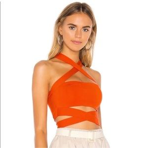 Revolve Superdown Elva Halter Tie Top